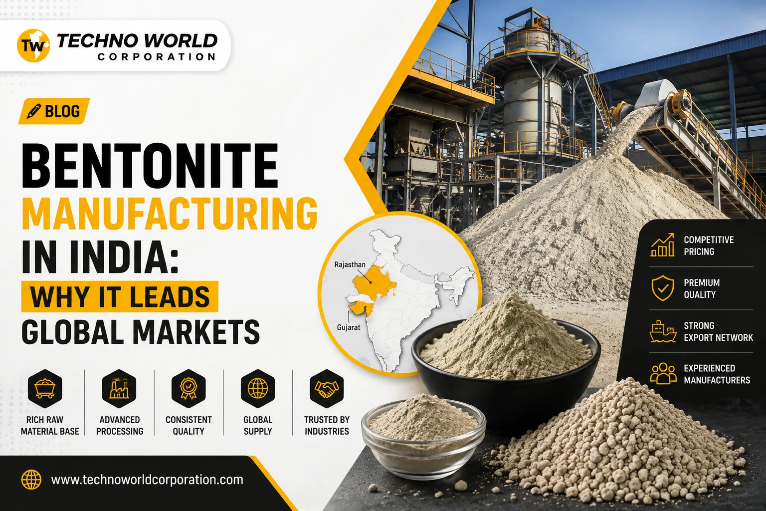 Why India Is a Global Leader in Bentonite Manufacturing